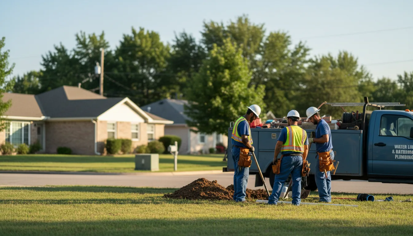 Residential water line and bathroom plumbing service in Roll, AZ